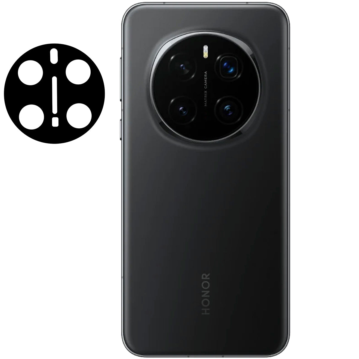 Gehärtetes Glas für die Kamera für Honor Magic7 Pro, Bizon Glass Silk Lens, 2 Stück