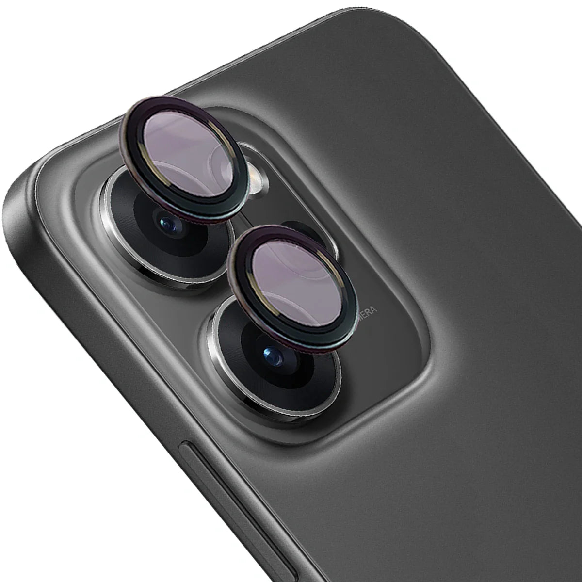 Glas für die Kamera für Oppo Reno 14 F / FS, Bizon Glass Snap Lens, 1 Set, Schwarzer Rahmen