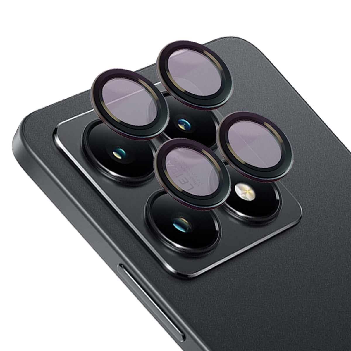 Glas für die Kamera für Xiaomi 14T, Bizon Glass Snap Lens, 1 Set, Schwarzer Rahmen