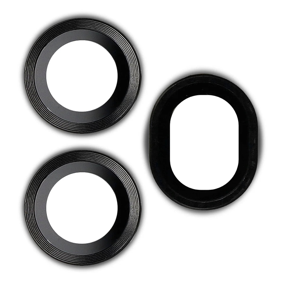 Glas für die Kamera für Honor 600 Pro 5G, Bizon Glass Snap Lens, 1 Set, Schwarzer Rahmen