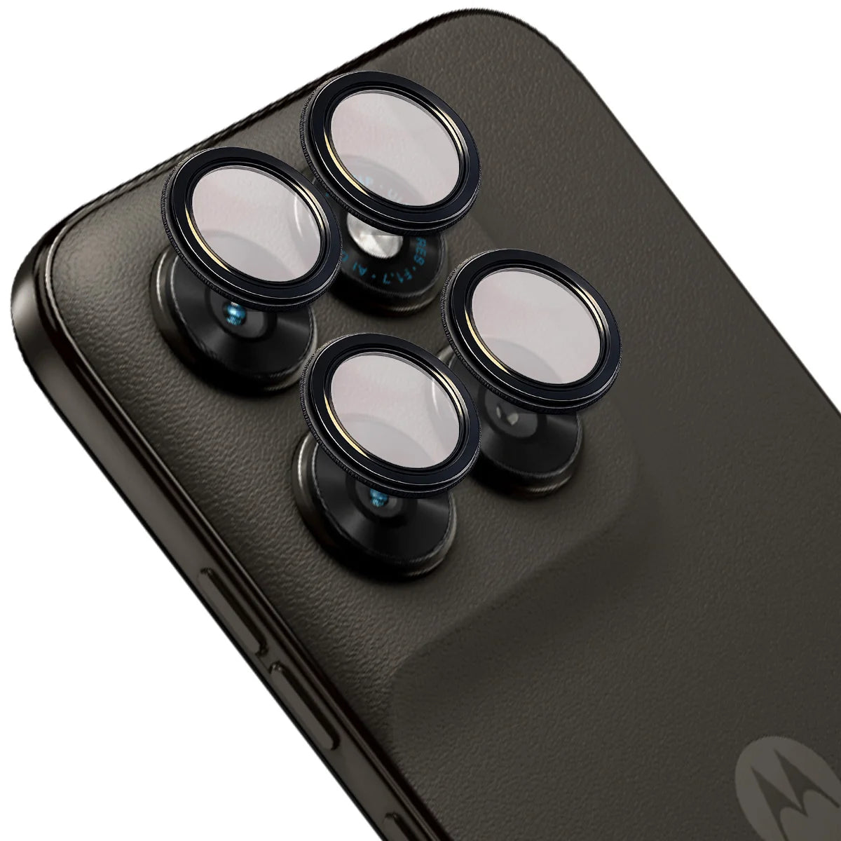Glas für die Kamera für Motorola Moto G87 5G / G77 5G / G67 5G, Bizon Glass Snap Lens, 1 Set, Schwarzer Rahmen