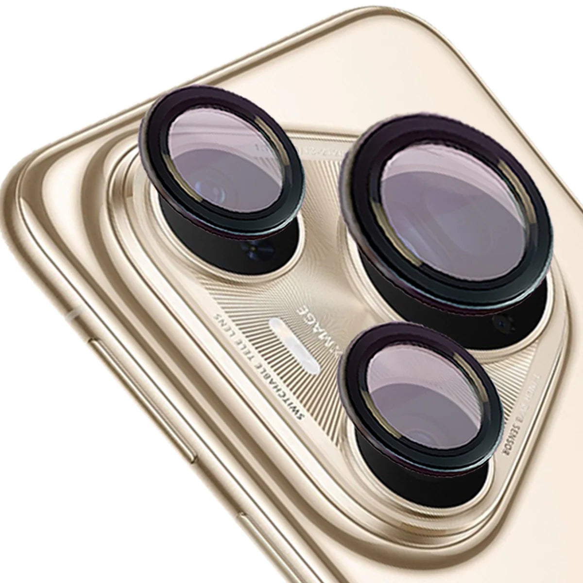 Glas für die Kamera mit Applikator für Huawei Pura 80 Ultra, Bizon Glass Snap Lens, 1 Set, Schwarzer Rahmen