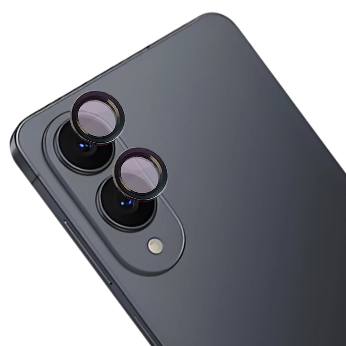 Glas für die Kamera mit Applikator für Galaxy S25 Edge, Bizon Glass Snap Lens, 1 Set, Schwarz Rahmen