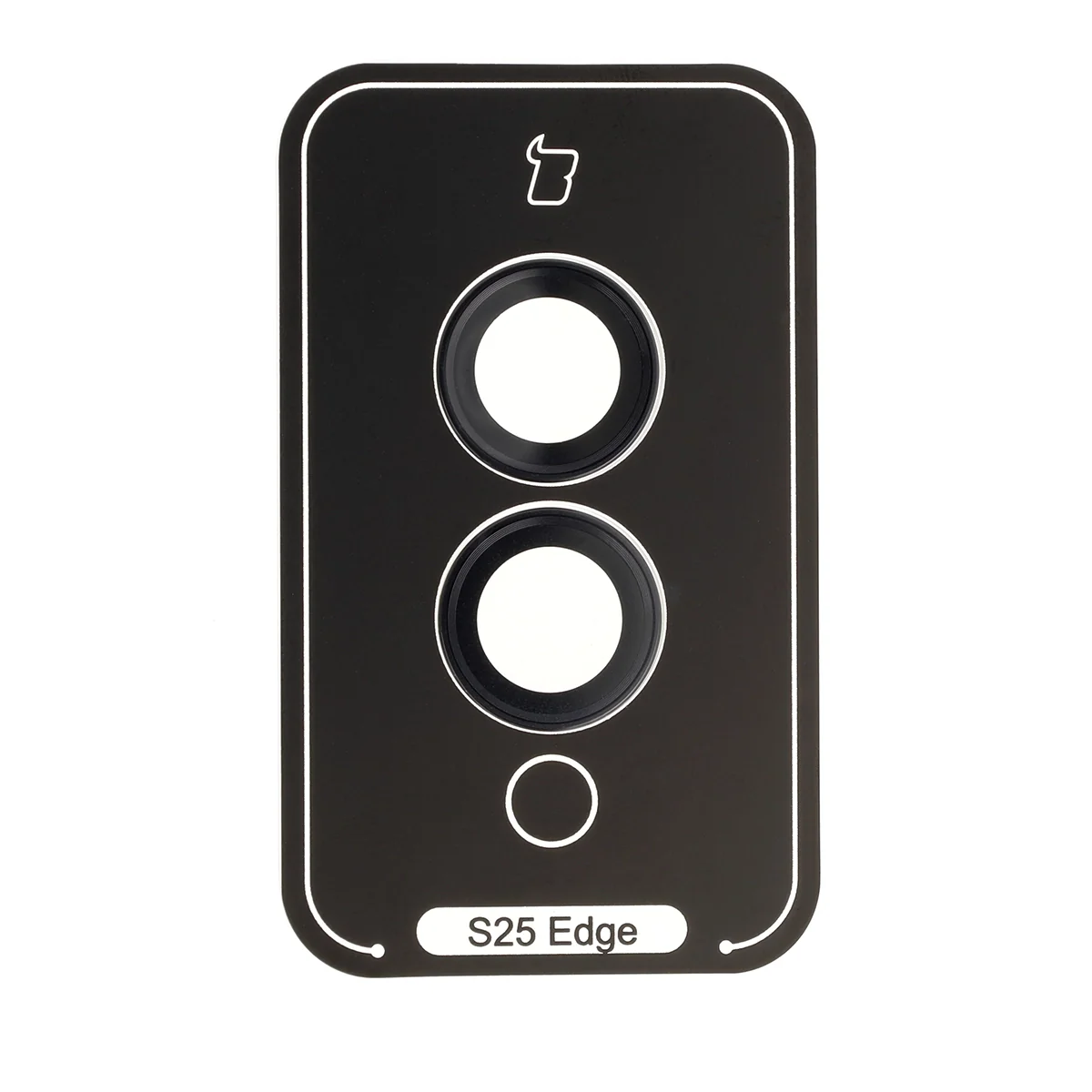 Glas für die Kamera mit Applikator für Galaxy S25 Edge, Bizon Glass Snap Lens, 1 Set, Schwarz Rahmen