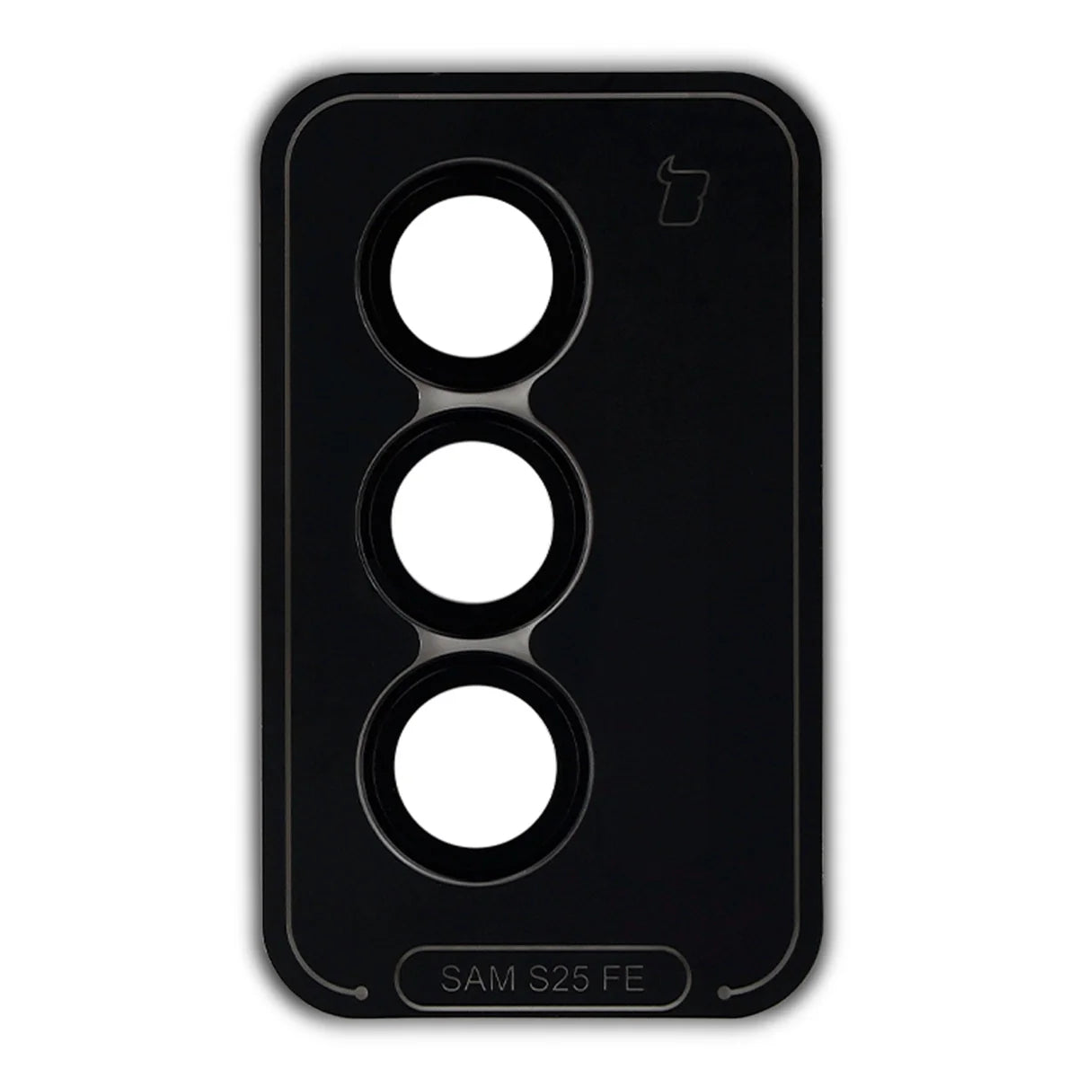 Glas für die Kamera mit Applikator für Galaxy S25 FE, Bizon Glass Snap Lens, 1 Set, Schwarzer Rahmen