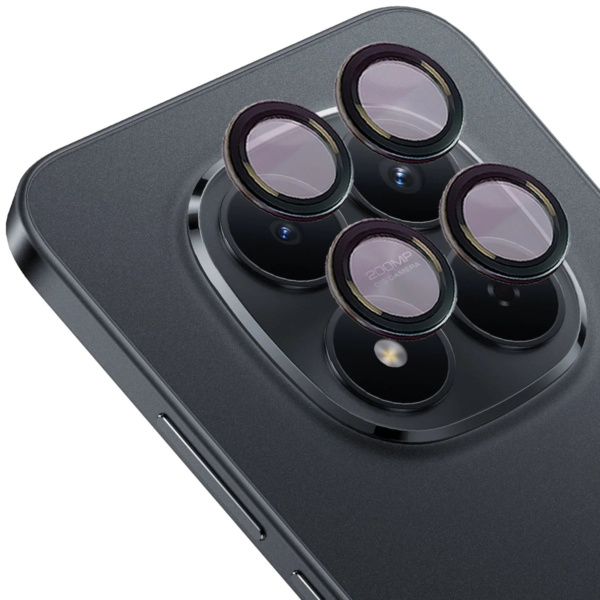 Glas für die Kamera für Xiaomi Redmi Note 15 Pro / 15 Pro Plus 5G / Poco M8 Pro 5G, Bizon Glass Snap Lens, 1 Set, Schwarzer Rahmen