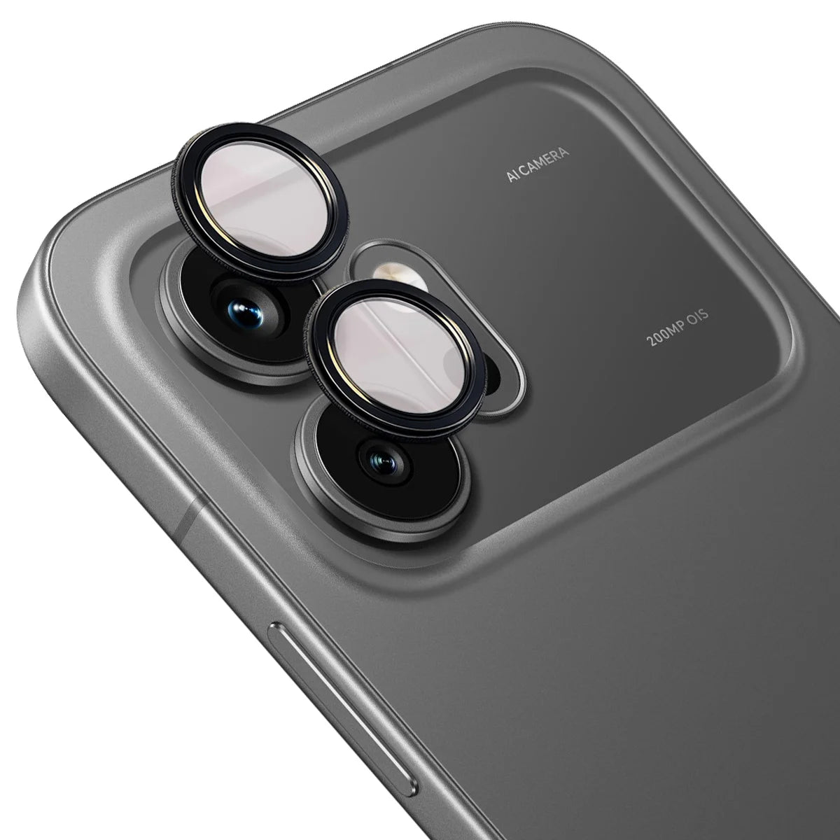 Glas für die Kamera für Honor 600 5G, Bizon Glass Snap Lens, 1 Set, Schwarzer Rahmen