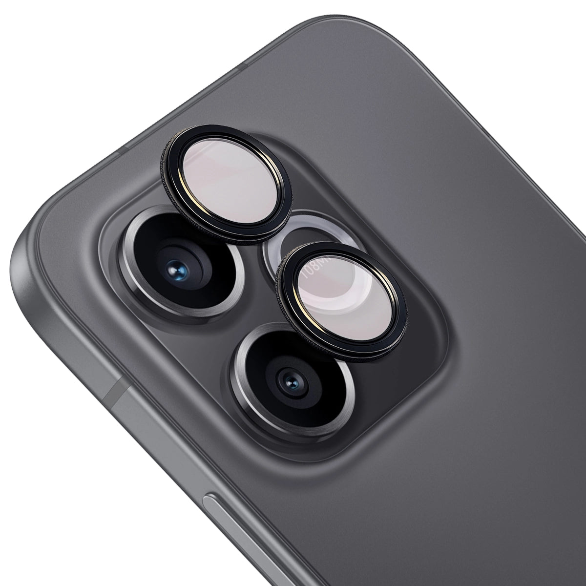 Glas für die Kamera für Honor 600 Lite 5G, Bizon Glass Snap Lens, 1 Set, Schwarzer Rahmen