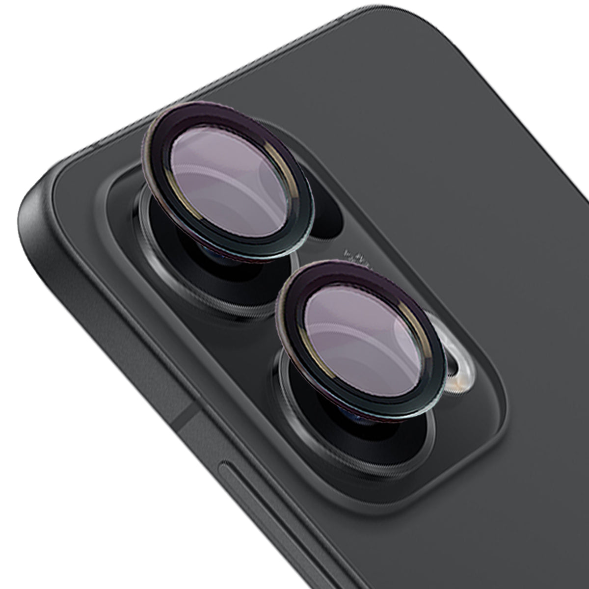 Glas für die Kamera für Oppo Reno13 Pro, Bizon Glass Snap Lens, 1 Set, Schwarzer Rahmen