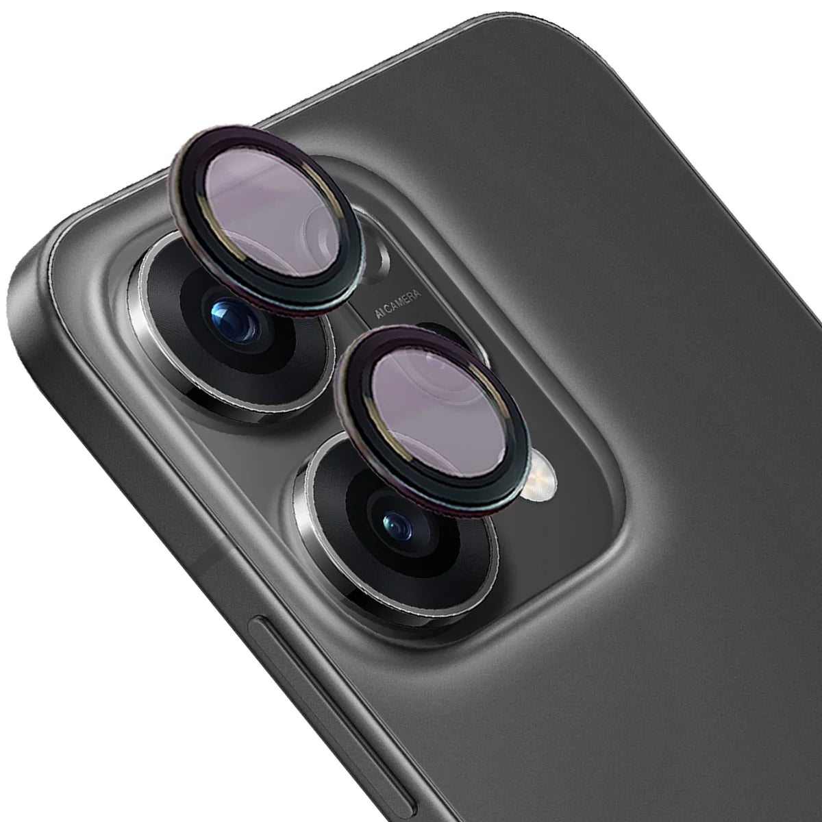 Glas für die Kamera für Oppo Reno 14, Bizon Glass Snap Lens, 1 Set, Schwarzer Rahmen