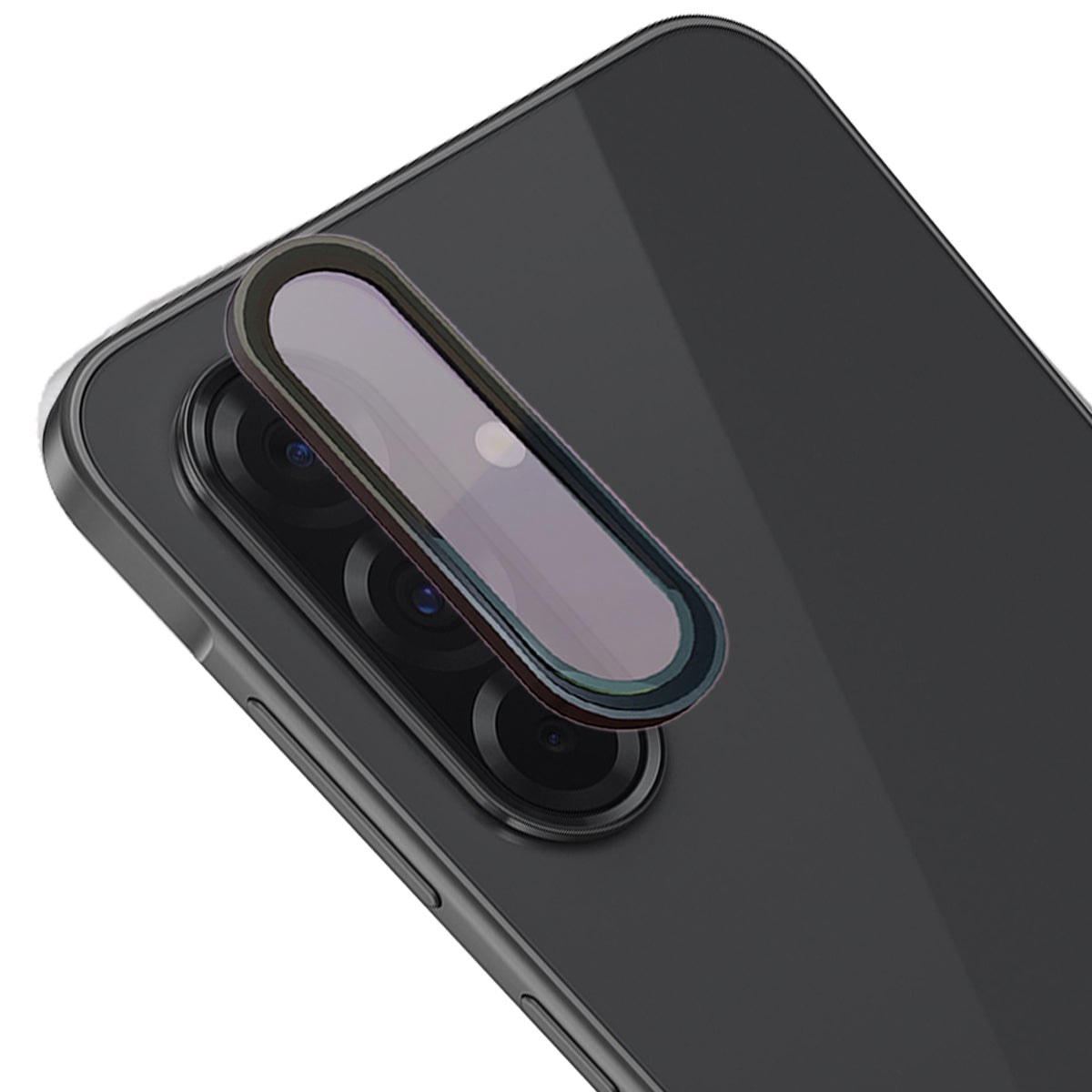 Glas für die Kamera für Galaxy A36 5G, Bizon Glass Snap Lens, 1 Set, Schwarzer Rahmen