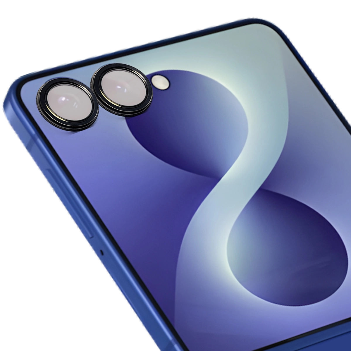 Glas für die Kamera für Galaxy Z Flip8, Bizon Glass Snap Lens, 1 Set, Schwarzer Rahmen