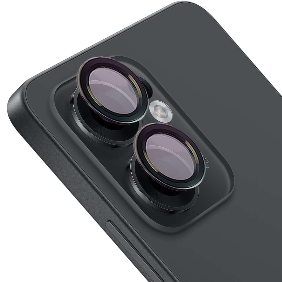 Glas für die Kamera für Oppo Reno13 F/FS, Bizon Glass Snap Lens, 1 Set, Schwarzer Rahmen