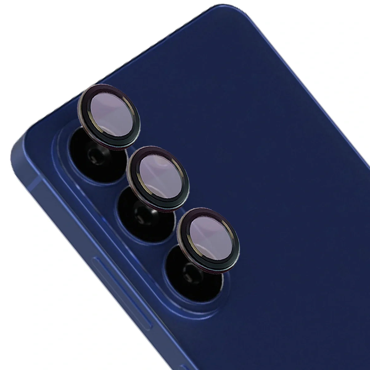 Glas für die Kamera mit Applikator für Galaxy S26 / S26 Plus, Bizon Glass Snap Lens, 1 Set, Schwarzer Rahmen