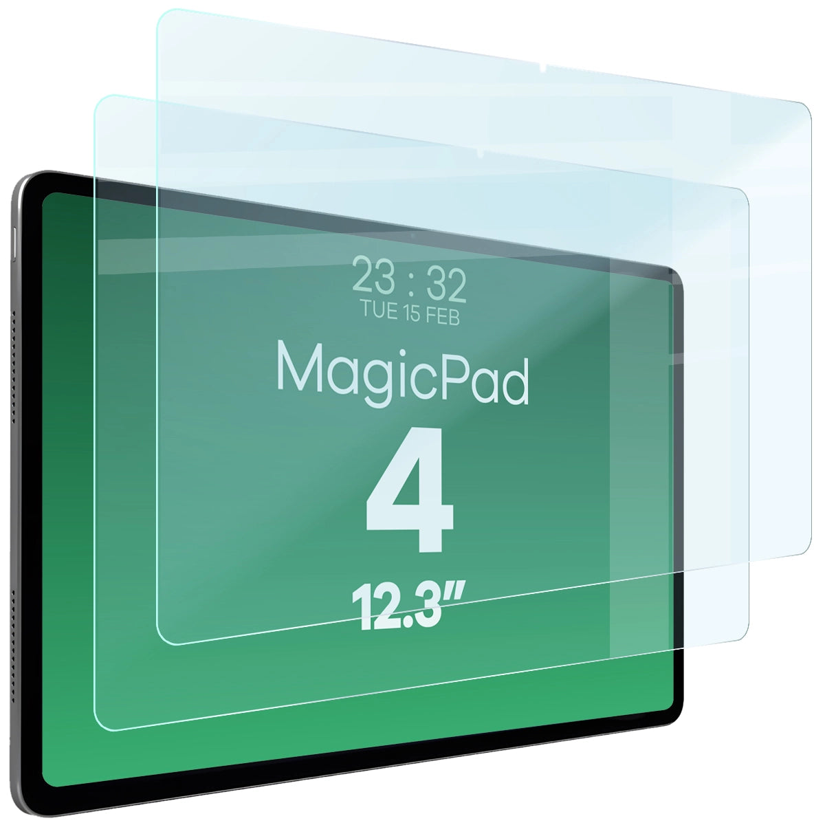 Gehärtetes Glas für Honor MagicPad 4, Bizon Tab Glass Clear Duo, 2 Stück