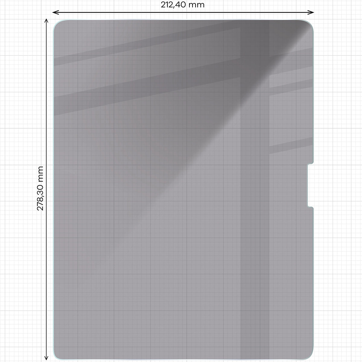Gehärtetes Glas mit Privatschutzfilter für iPad Pro 13" 2025 / 2024, Bizon Glass Tab Clear Shadow Duo, 2 Stück