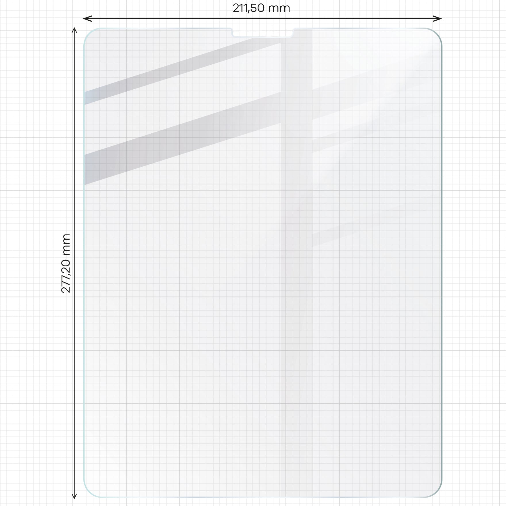 Gehärtetes Glas für iPad Pro 12.9 2022/2021/2020/2018, Bizon Glass Tab Clear Duo, 2 Stück