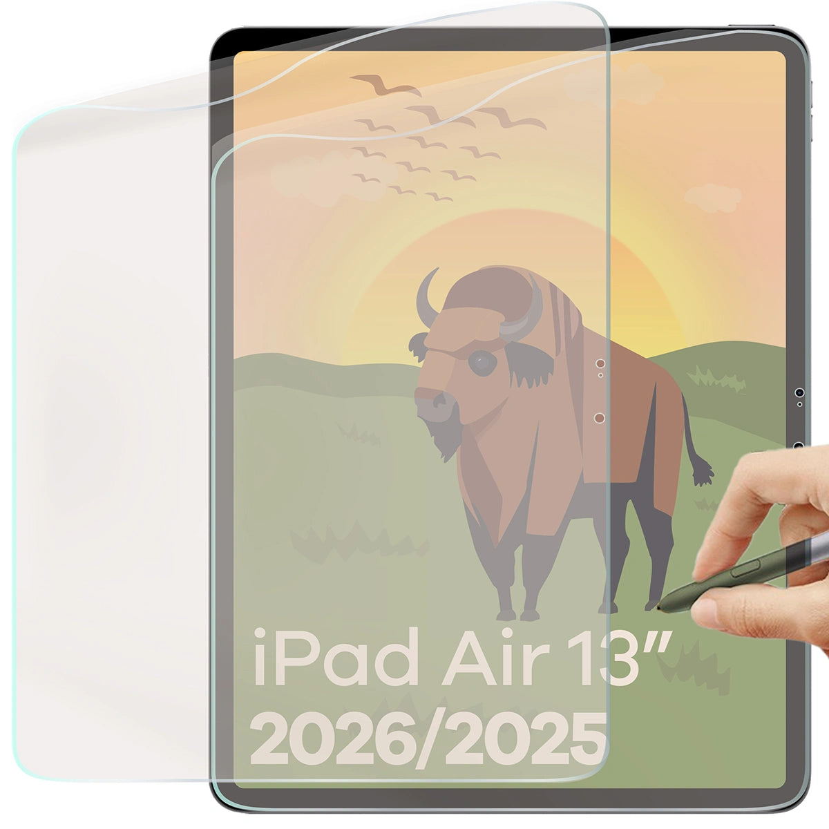Matte Folie für iPad Air 13" M4/M3, Bizon Tab Film Sun Duo, 2 Stück