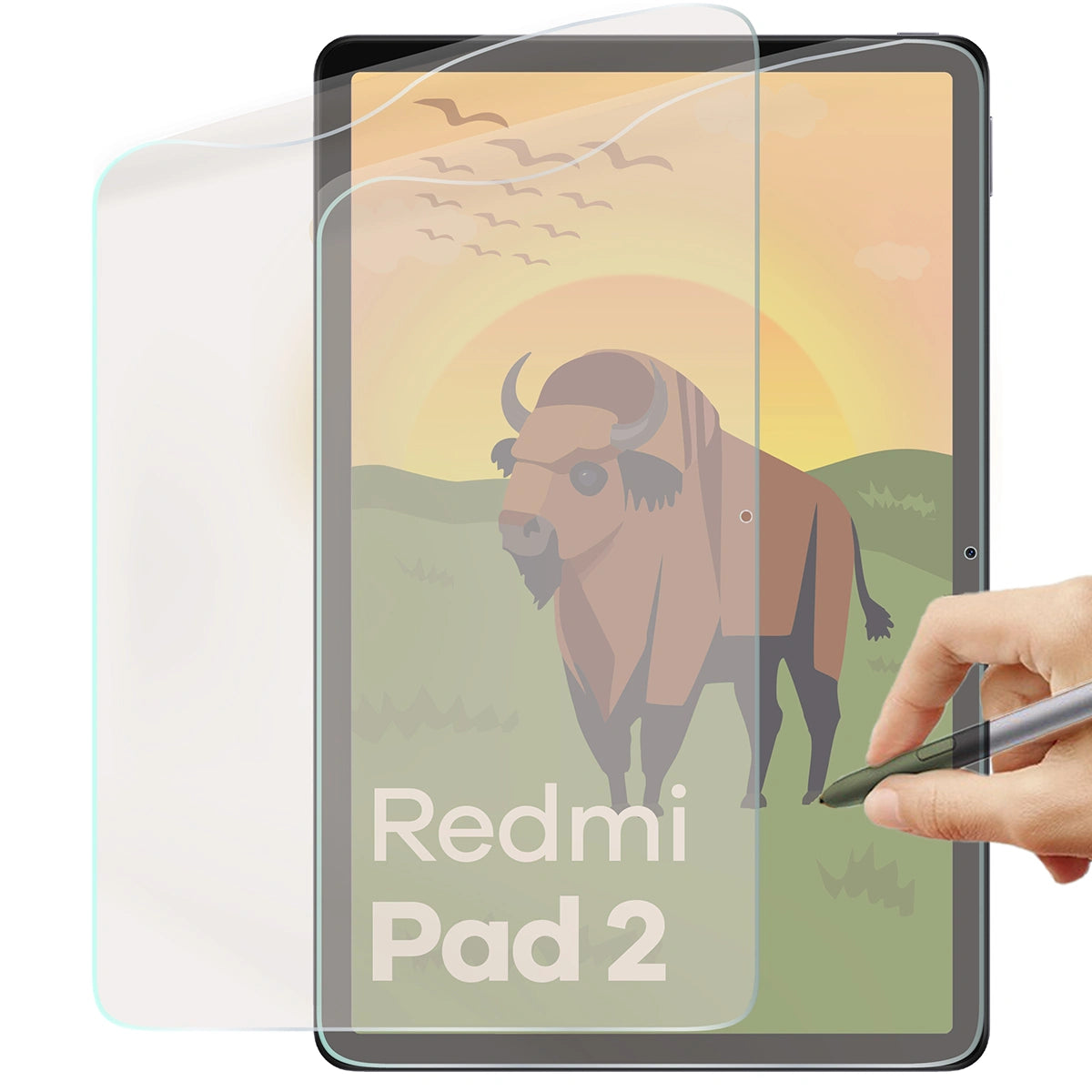 Matte Folie für Xiaomi Redmi Pad 2, Bizon Tab Film Sun Duo, 2 Stück