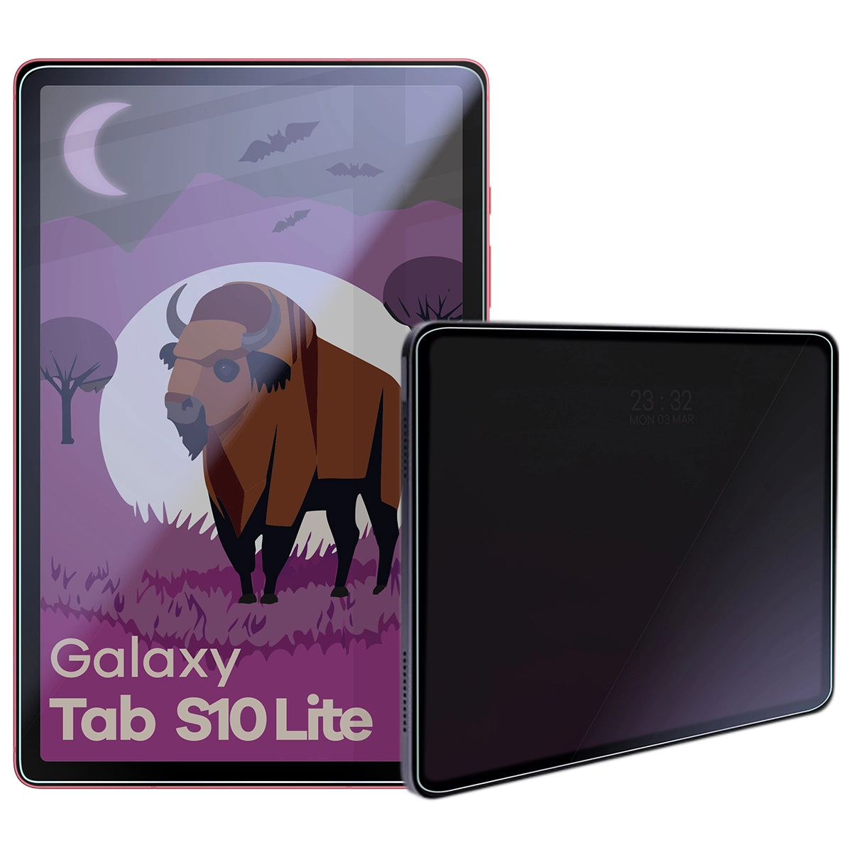 Hybridglas mit Privatschutzfilter für Galaxy Tab S10 Lite, Bizon Tab Hybrid Shadow, Matt