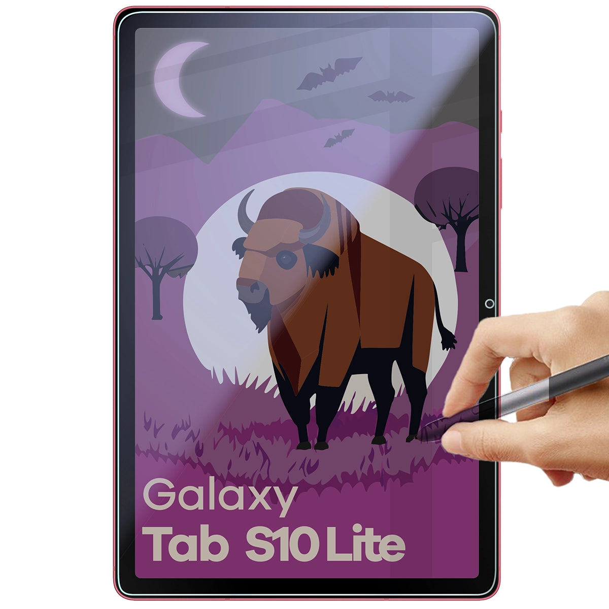 Hybridglas mit Privatschutzfilter für Galaxy Tab S10 Lite, Bizon Tab Hybrid Shadow, Matt