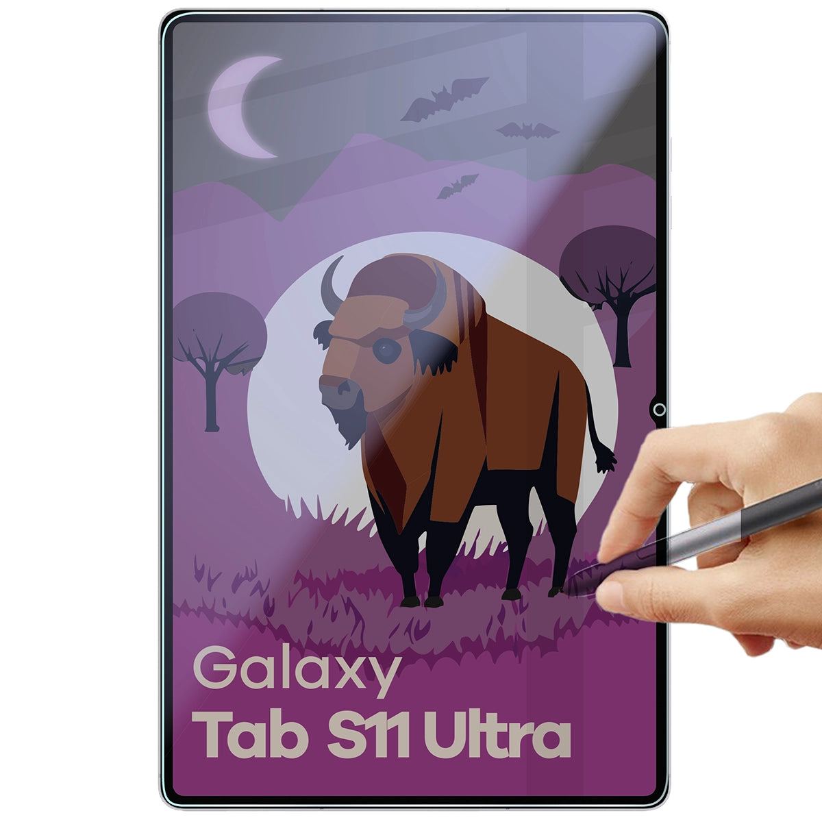 Hybridglas mit Privatschutzfilter für Galaxy Tab S11 Ultra, Bizon Tab Hybrid Shadow, Matt