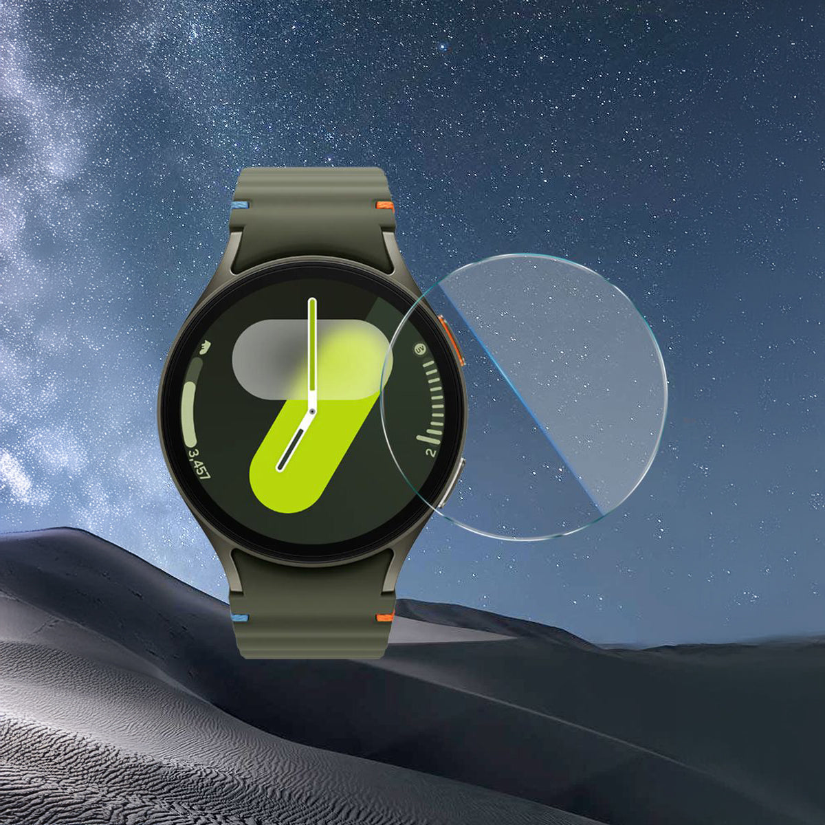 Gehärtetes Glas für Galaxy Watch Watch 7 44 mm, Bizon Glass Watch Clear, Transparent
