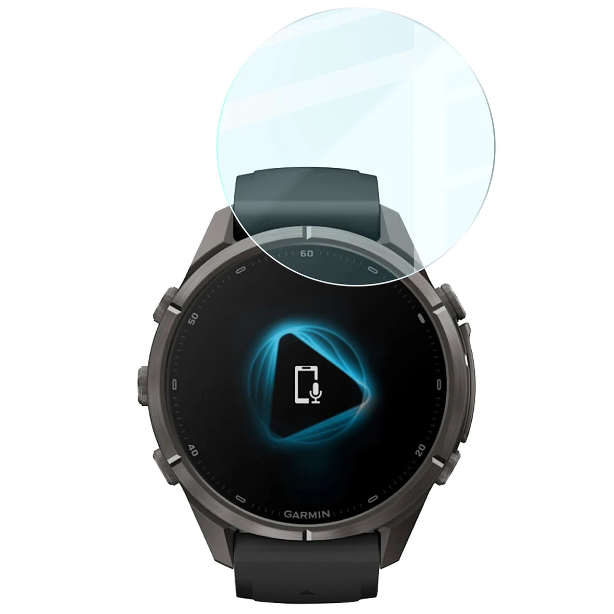Gehärtetes Glas für Garmin Fenix 9 Pro AMOLED (43 mm), Bizon Watch Glass Clear, Transparent (5/5)