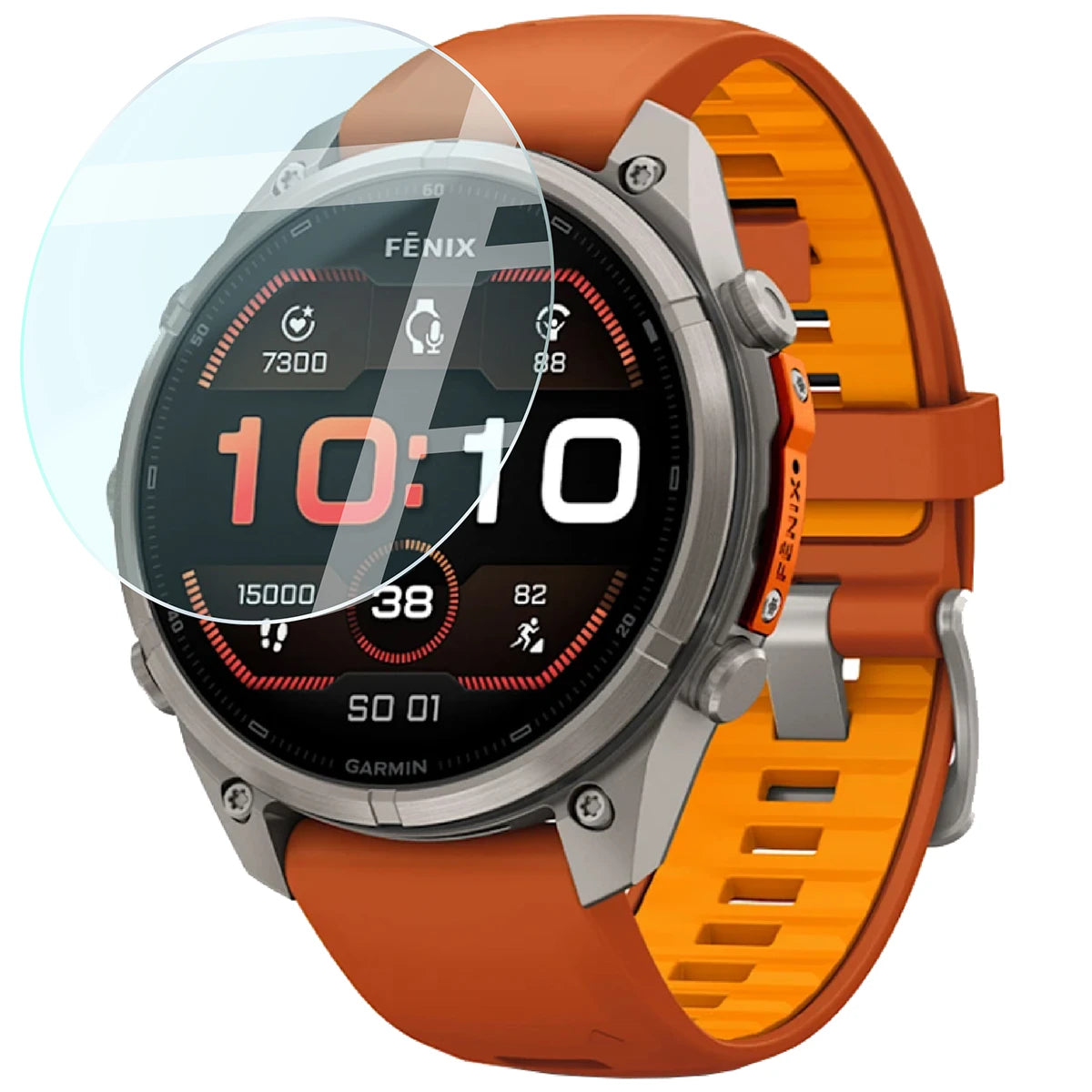 Gehärtetes Glas für Garmin Fenix 9 Pro AMOLED (47 mm), Bizon Watch Glass Clear, Transparent (3/5)