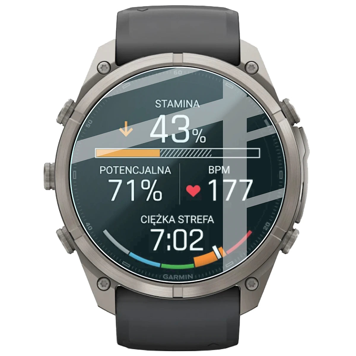 Gehärtetes Glas für Garmin Fenix 9 Pro AMOLED (51 mm), Bizon Watch Glass Clear, Transparent (2/5)