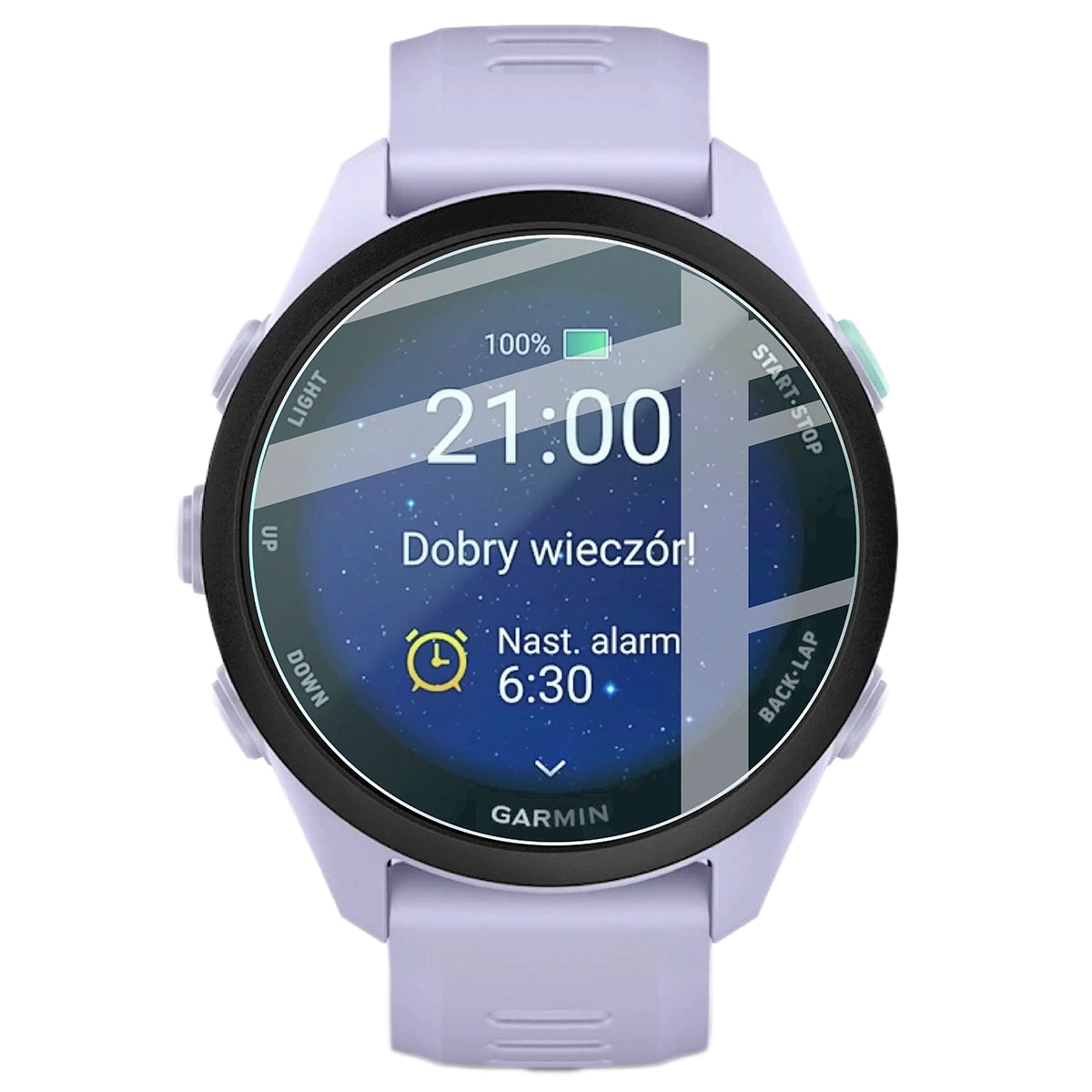 Gehärtetes Glas für Garmin Forerunner 70 / 170 / 170 Music, Bizon Watch Glass Clear, Transparent