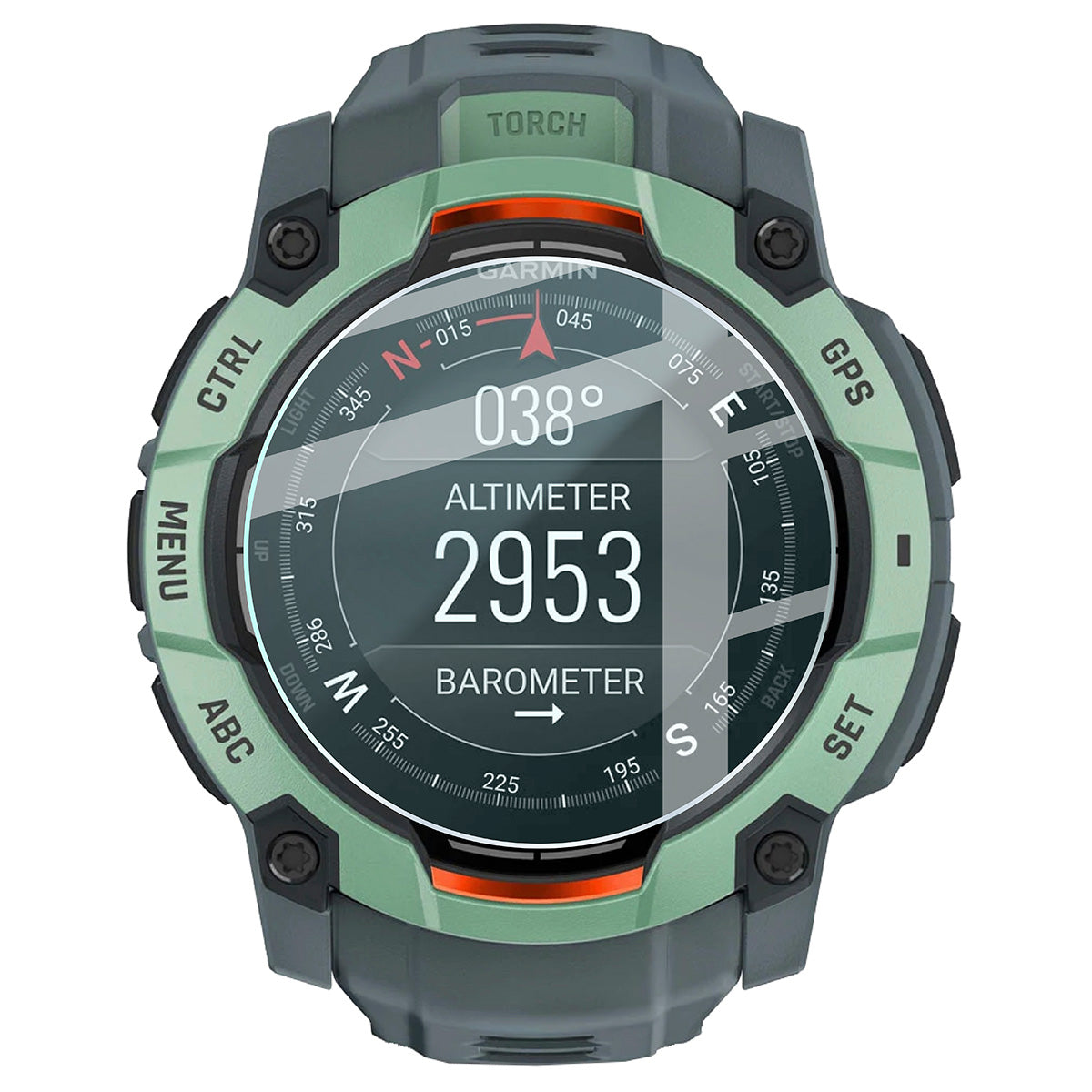 Gehärtetes Glas für Garmin Instinct 3 45 mm, Bizon Glass Watch Clear, Transparent