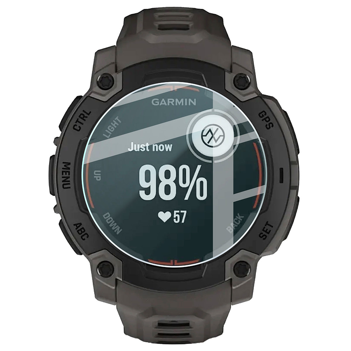 Gehärtetes Glas für Garmin Instinct E 45 mm, Bizon Glass Watch Clear, Transparent