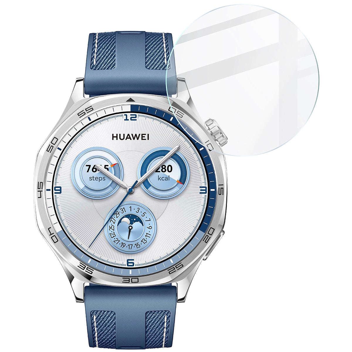 Gehärtetes Glas für Huawei Watch GT 5 46 mm / GT 5 Pro 46 mm, Bizon Glass Watch Clear, Transparent