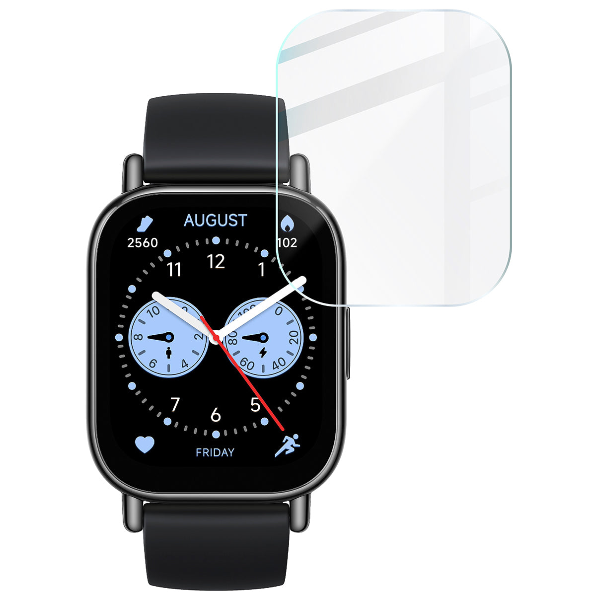 Gehärtetes Glas für Xiaomi Redmi Watch 5 Lite, Bizon Glass Watch Clear, Transparent