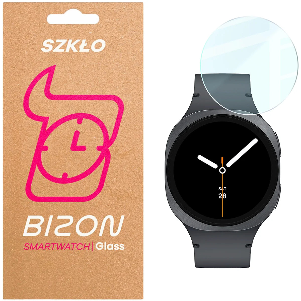 Gehärtetes Glas für Galaxy Watch 9 / 8 44 mm, Bizon Glass Watch Clear, Transparent