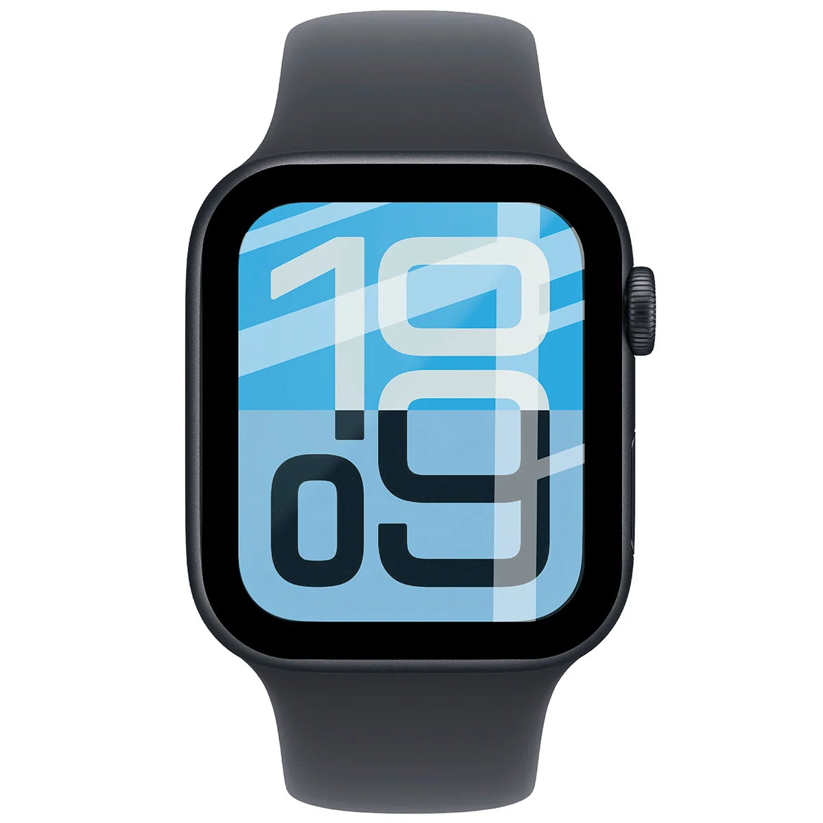 Hybrides Glas für Apple Watch SE 3 / SE 2 / SE / 6 / 5 / 4 (44 mm), Bizon Glass Watch Edge Hybrid, Schwarz