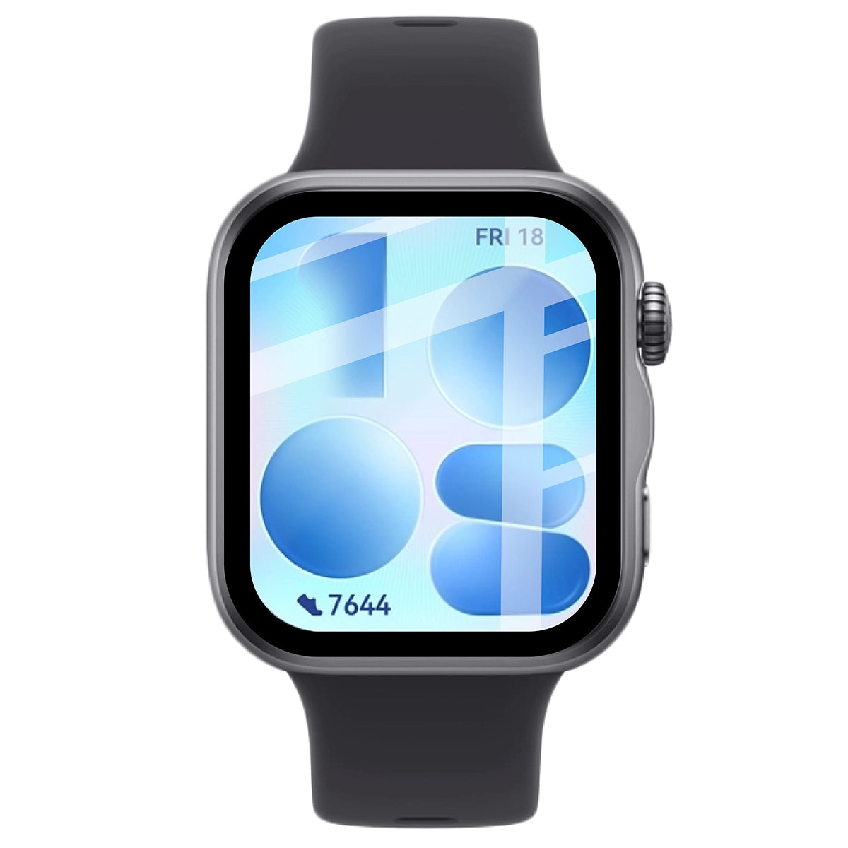Hybrides Glas für Huawei Watch Fit 5, Bizon Watch Glass Edge Hybrid, Schwarz