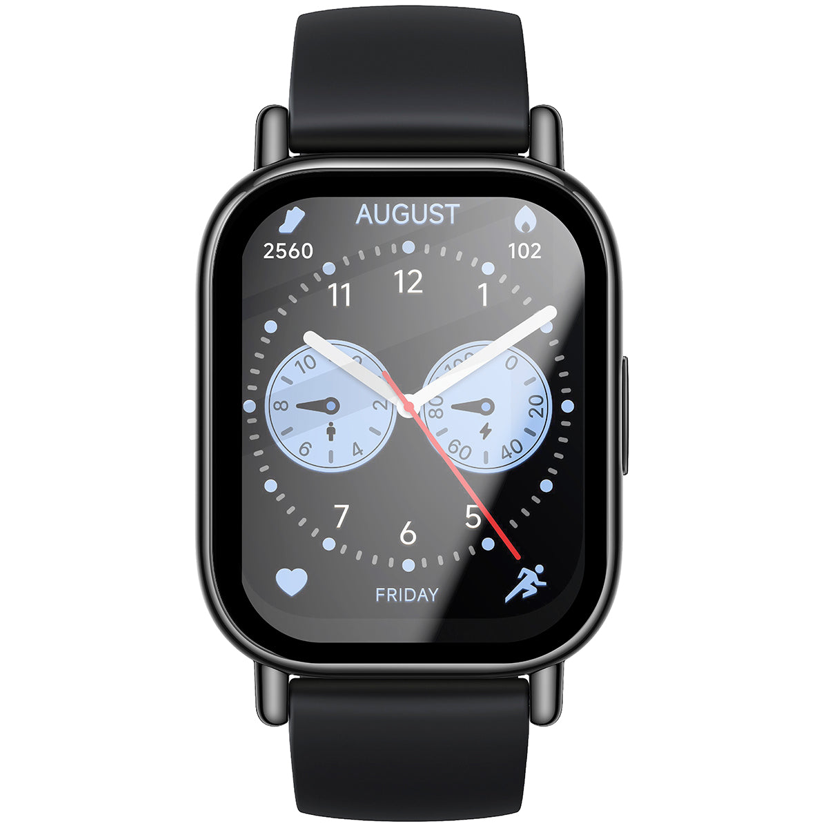 Hybrides Glas für Xiaomi Redmi Watch 5 Lite, Bizon Glass Watch Edge Hybrid, Schwarz
