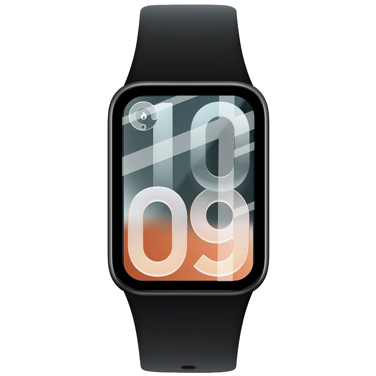 Hybrides Glas für Xiaomi Smart Band 10 Pro, Bizon Watch Glass Edge Hybrid, Schwarz