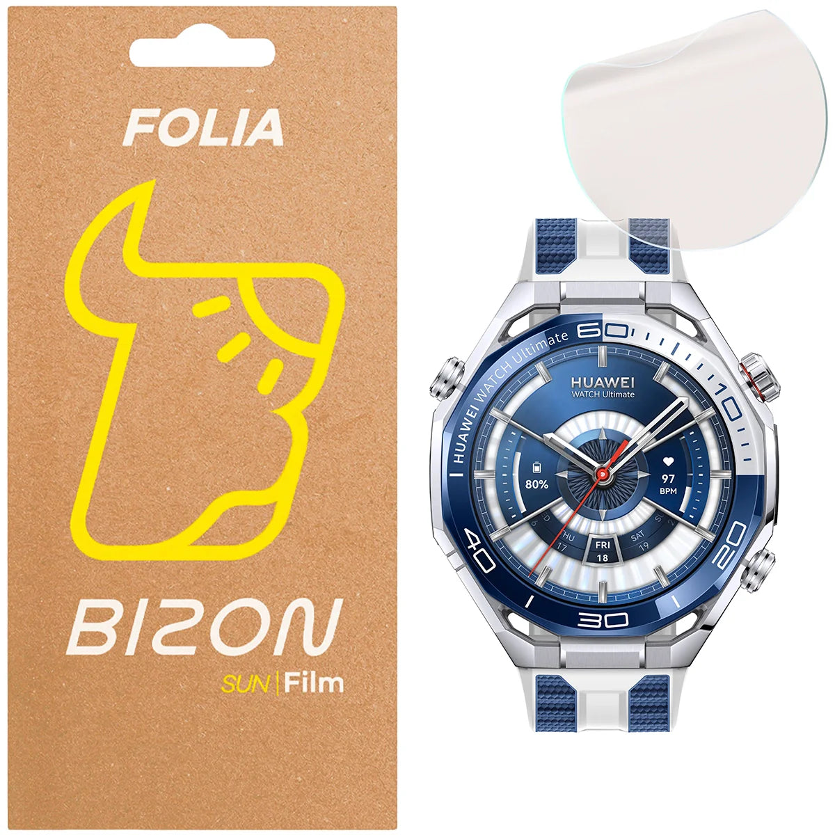 Matte Folie für Huawei Watch Ultimate 2, Bizon Watch Film Sun, 1 Stück