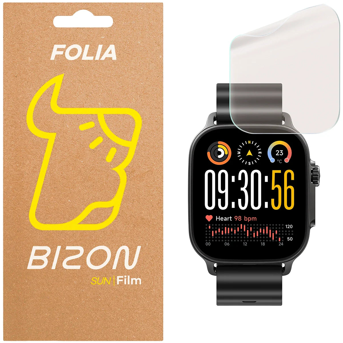 Matte Folie für Realme Watch 5, Bizon Watch Film Sun, 1 Stück