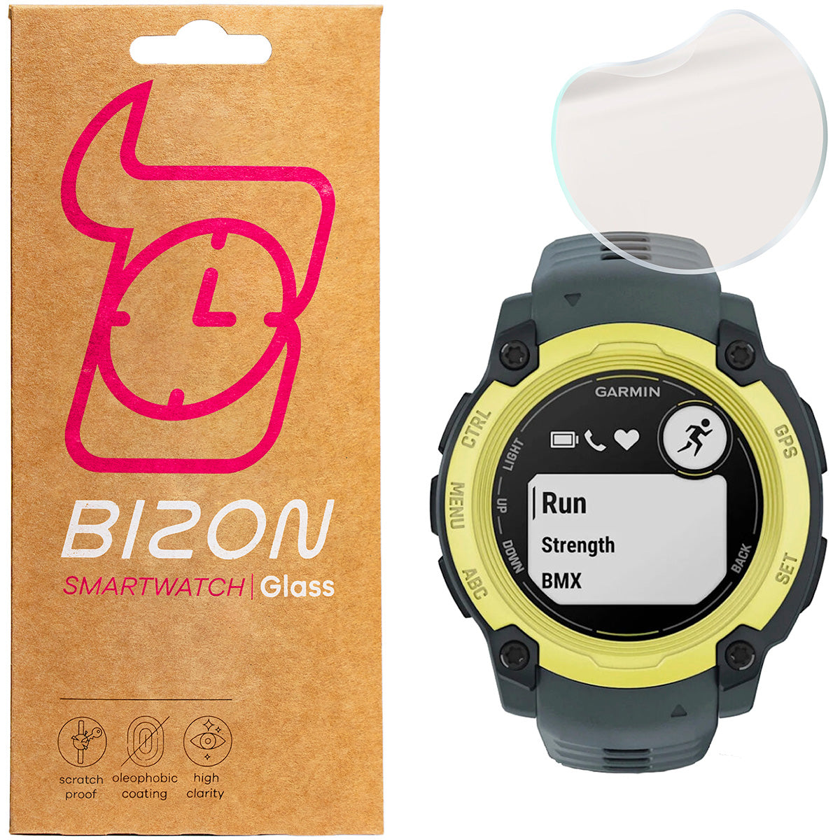 Matte Folie für Garmin Instinct E 40 mm, Bizon Watch Film Sun Duo, 2 Stück