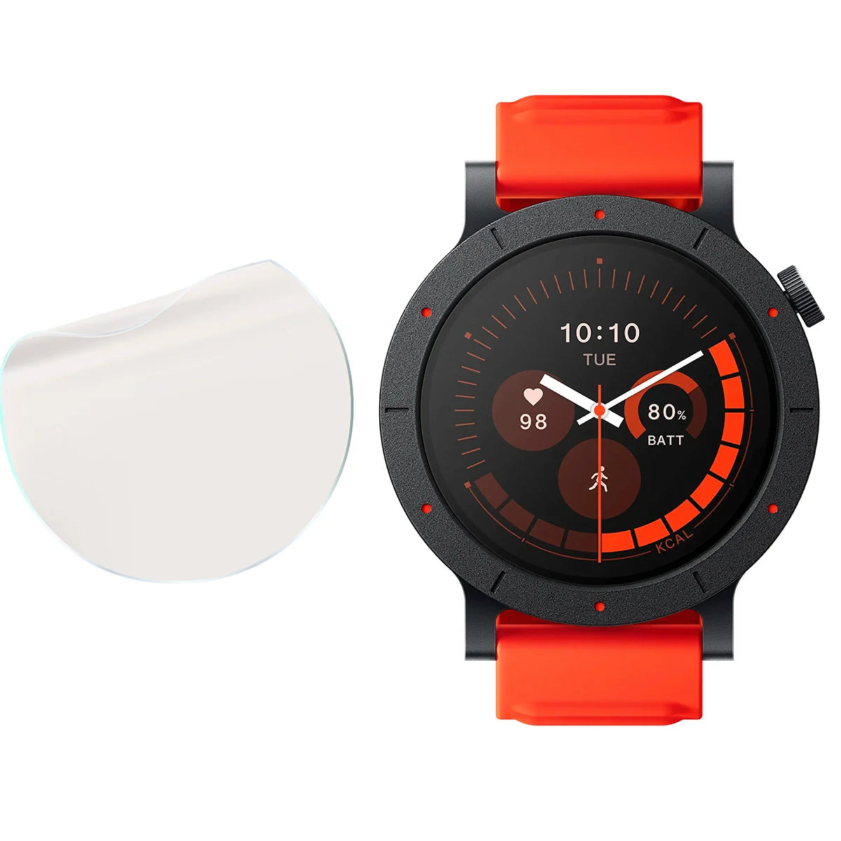 Matte Folie für Nothing CMF Watch 3 Pro, Bizon Watch Film Sun Duo, 2 Stück