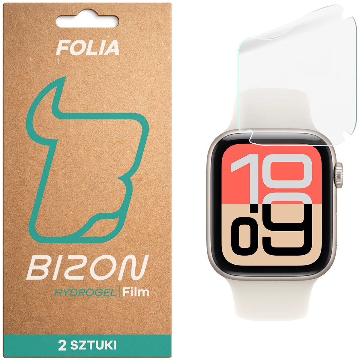 Hydrogel Folie für den Bildschirm für Apple Watch SE 3 / SE 2 / SE / 6 / 5 / 4 (40 mm), Bizon Watch Film Hydrogel Duo, 2 Stück