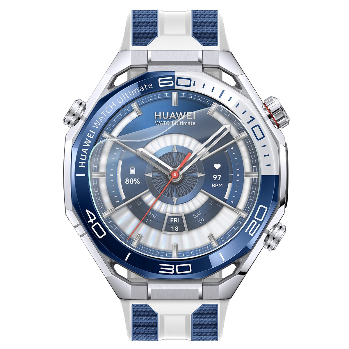 Hydrogel Folie für den Bildschirm für Huawei Watch Ultimate 2, Bizon Watch Film Hydrogel Duo, 2 Stück