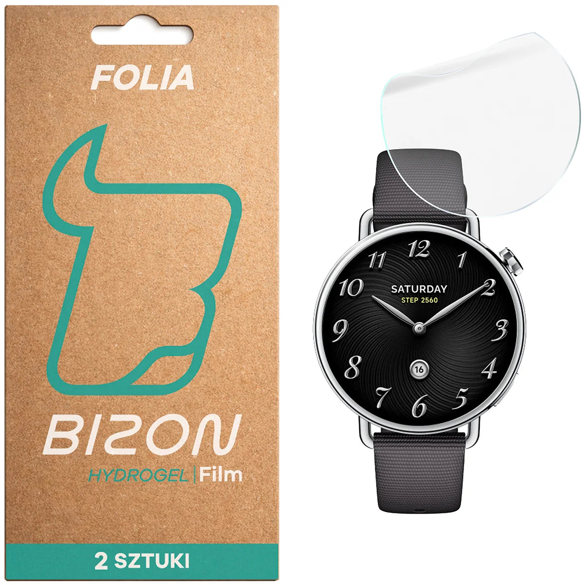 Hydrogel Folie für den Bildschirm für Xiaomi Watch S4 41 mm, Bizon Watch Film Hydrogel Duo, 2 Stück