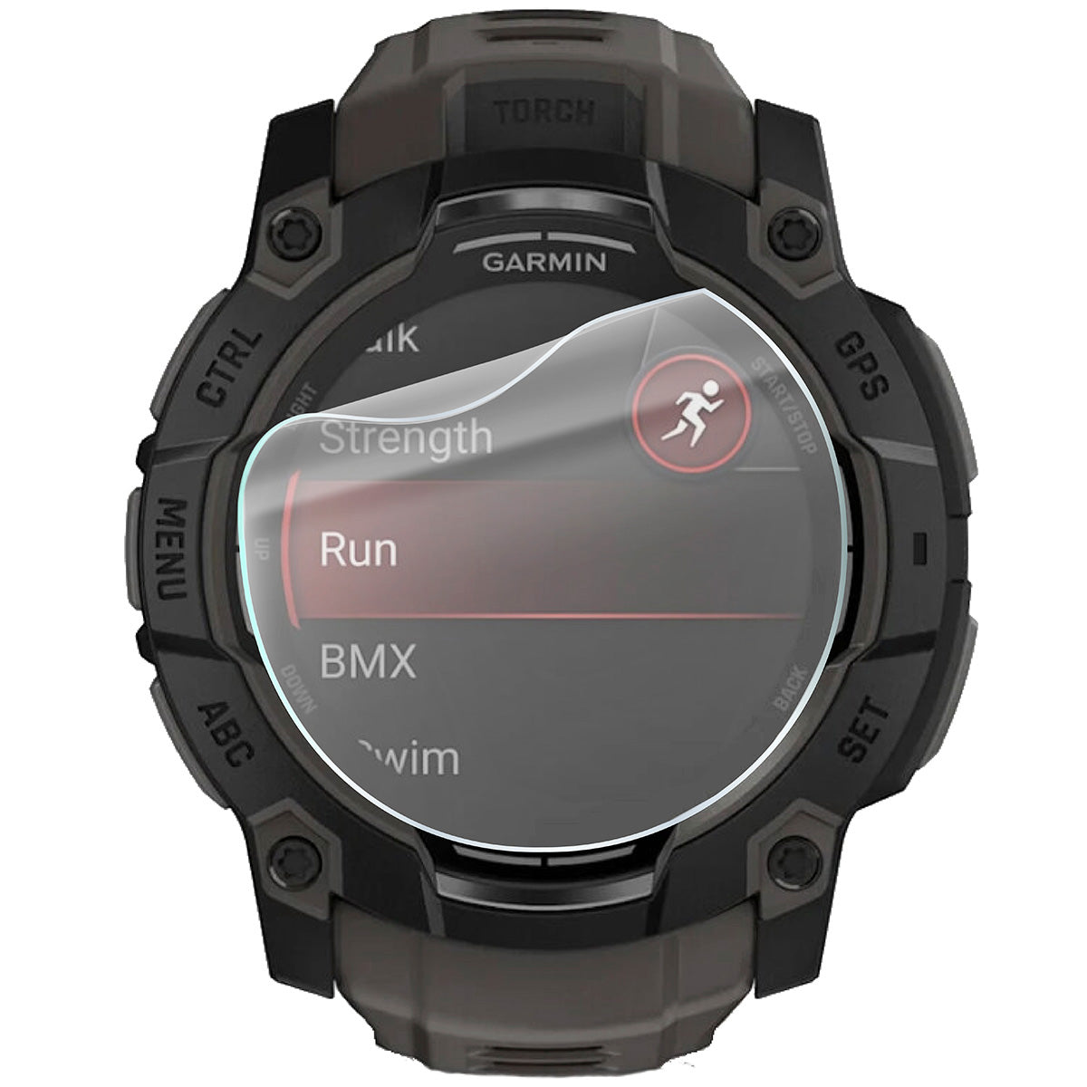 Hydrogel Folie für den Bildschirm für Garmin Instinct 3 50 mm, Bizon Watch Film Hydrogel Duo, 2 Stück