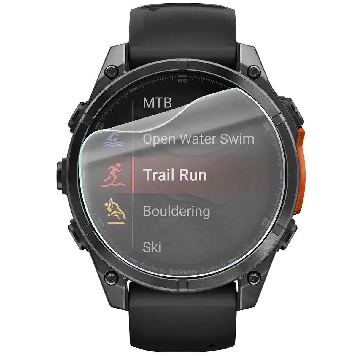 Hydrogel Folie für den Bildschirm für Garmin Tactix 8 AMOLED 51 mm / SOLAR 51 mm, Bizon Watch Film Hydrogel Duo, 2 Stück