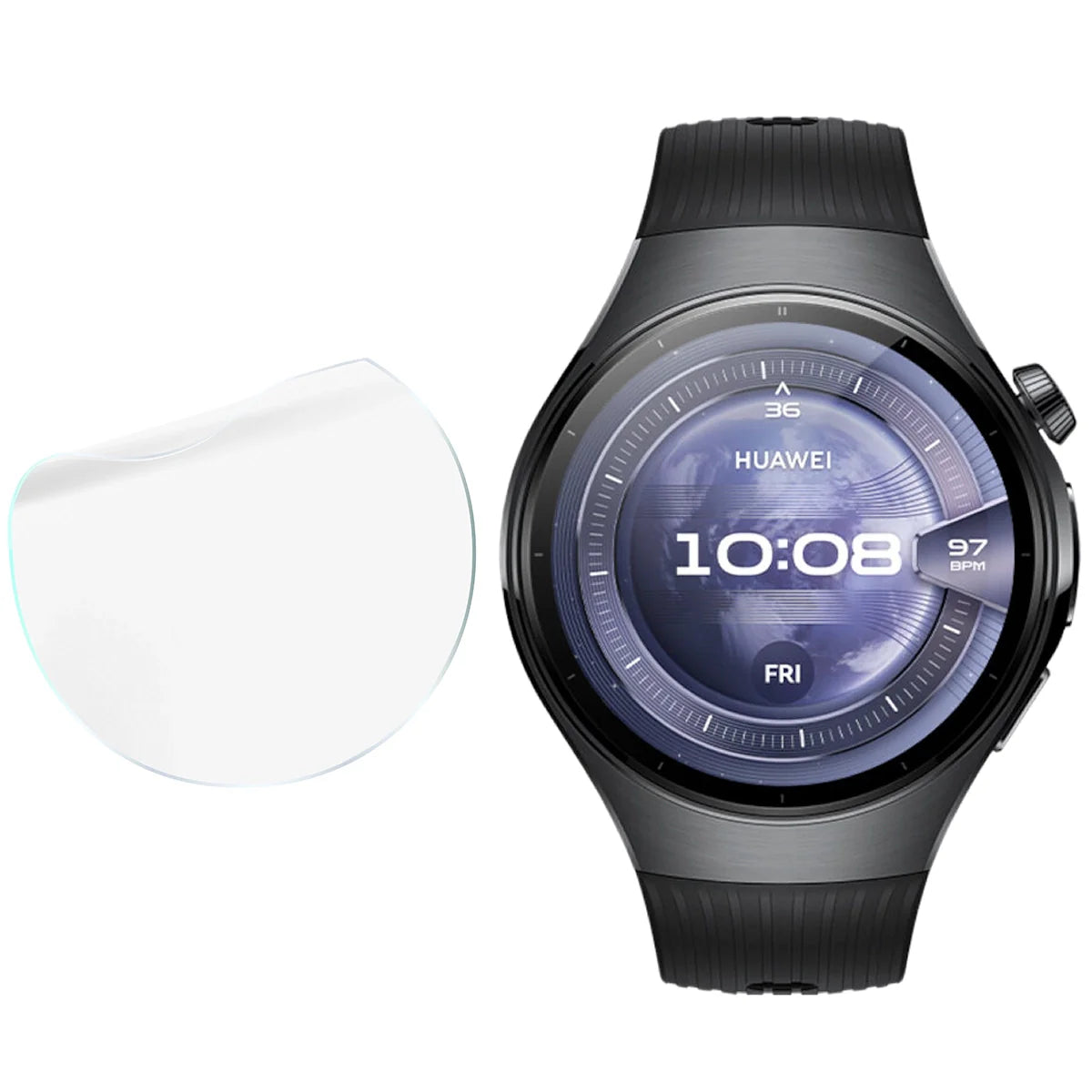 Hydrogel Folie für den Bildschirm für Huawei Watch 5 46 mm, Bizon Watch Film Hydrogel Duo, 2 Stück